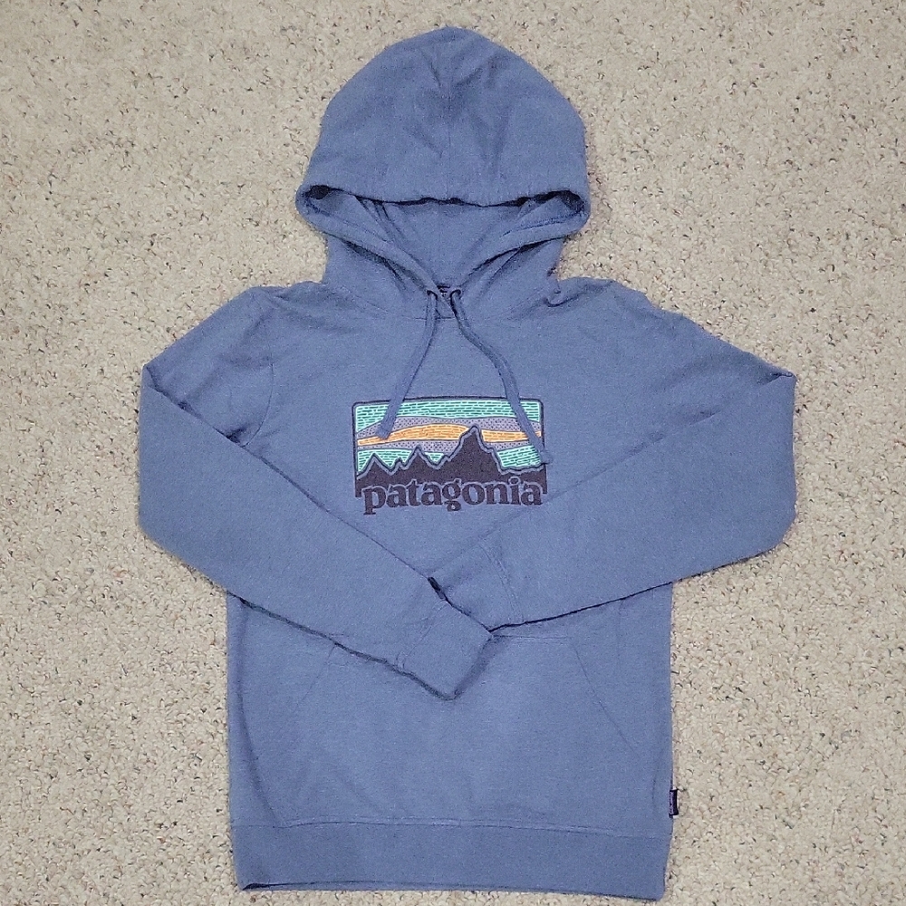Patagonia Unisex Hoodie in Blue with Logo